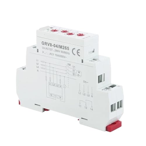 Relais de contrôle de tension triphasé GRV8-04 protection rail DIN