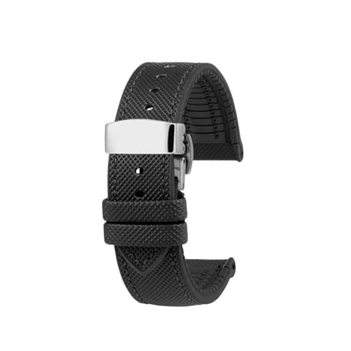 Bracelet de montre étanche en fluororubbre 23mm pour plongée 5015