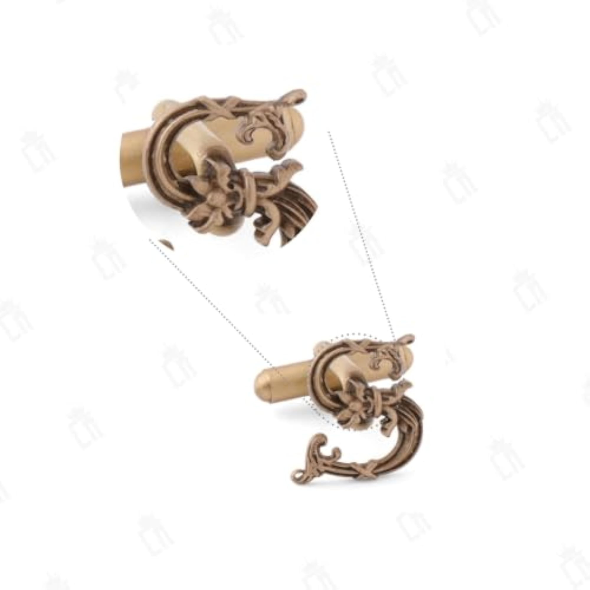 Brass Royal Alphabet S Cufflinks for Men