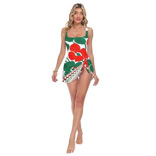 Maillot de bain une pièce froncé pour galber la silhouette avec couverture complète fleurie