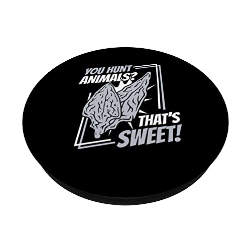 You Hunt Animals That's Sweet Flint Arrowhead Collecting PopSockets Swappable PopGrip, Black - Image 2