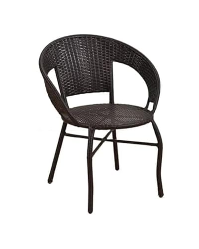 Image of 4+1 Outdoor Indoor Furniture Sets Rattan Wicker Chair Patio Set Bistro Set Conversation Set Balcony Outdoor Garden Furniture Chair (Brown with Multicolor Cushion & Pillow)