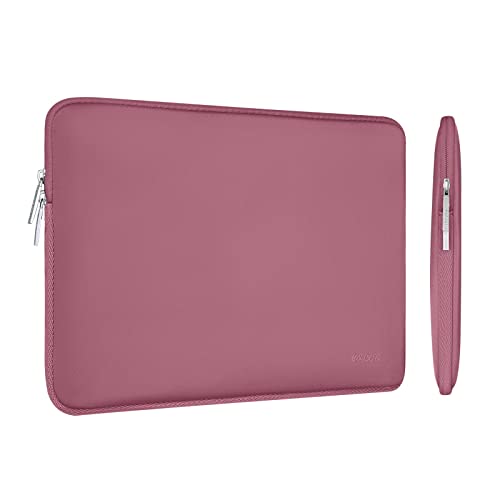 Image of MOSISO Laptop Case 16 inch, 15-15.6 inch Laptop Sleeve Bag Compatible with MacBook Pro 16 inch, HP, Acer, Dell, Lenovo, ASUS Notebook, Neoprene Computer Sleeve Bag with Small Case, Dusty Rose