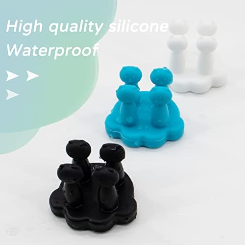 Zayin 4 Pcs Silicone Toothbrush Holder Razor Holder Multi-Function Hook Waterproof Self Adhesive Toothbrush Hook Plug Holder for Wall for Hanging Bathroom Kitchen Living Room Office