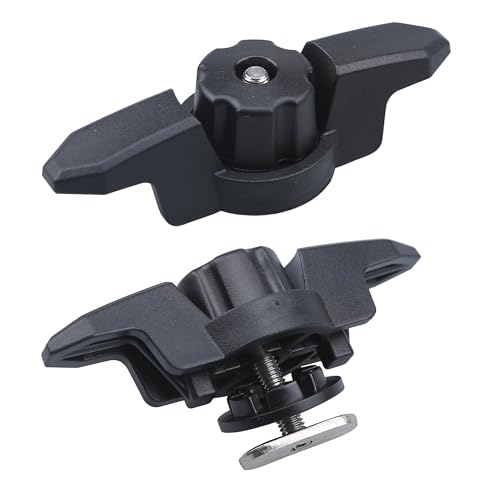 MIZUGIWA Line Cleat for Kayak Track Mount,Kayak Anchor Cleat,Track Mount Line Cleat for Rail Mount Kayak Fishing Accessories,Black,Pack of 2