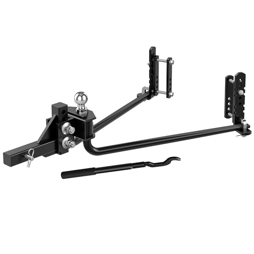 VigorTrek Weight Distribution Hitch with Sway Control 10000 lbs Max Towing & 1000 lbs Max Tongue Weight Distributing Hitch Kit 2-Inch Shank 2-5/16-Inch Ball