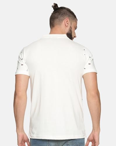 Image of KRYPTIC Men's Ultra-Soft Cotton Rich Casual Printed Half Sleeve Regular Fit Classic Polo T-Shirt - Soft, Cool & Stylish Everyday Wear