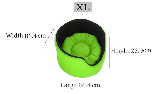 Image of Fluffy's Polyester Luxurious Both Side Soft Dog /Cat Bed (Green, XL)