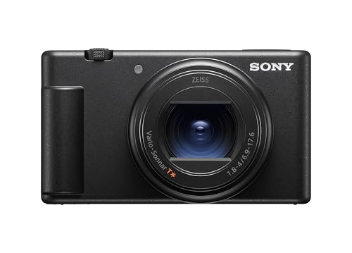 Sony ZV 1 II | Cámara para Viajes híbrida Premium (Sensor apilado de 1 Pulgada, Objetivo Zoom Gran Angular, Fotos de 20 MP y vídeo 4K, Transferencia a Smartphones fluida) Negro