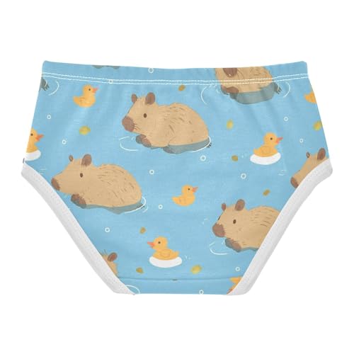 Wusikd Cute Capybara Duck Girls' Underwear Cotton Girls Briefs Soft Toddler Underwear 2T2
