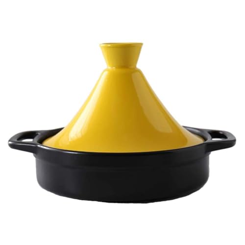 Olla de tajine para cocinar, hierro fundido esmaltado de cerámica, olla tradicional de Tajine para guisos y cacerolas en la cocina del hogar