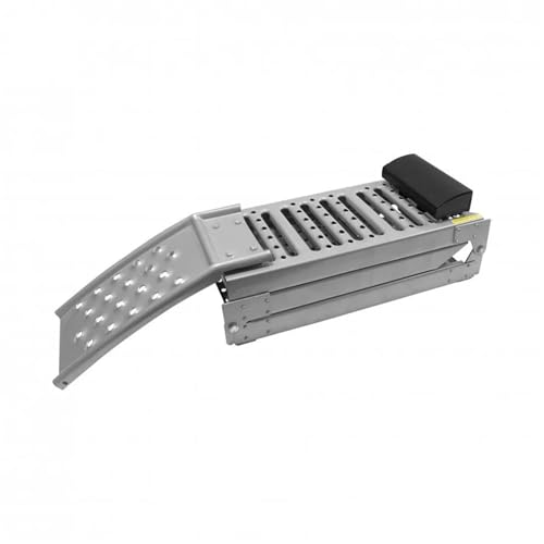 Rampas para Silla de Ruedas para Hogares, Rampas de Carga para Autos de Alta Resistencia para Motocicletas Plegables de Acero, para Escaleras de Casa (Gris) miniatura 1