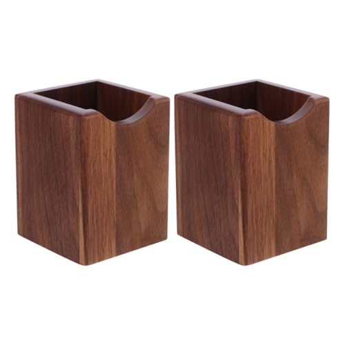 Pot à stylo en bois de noyer Cabilock | Lot de 2 organiseurs