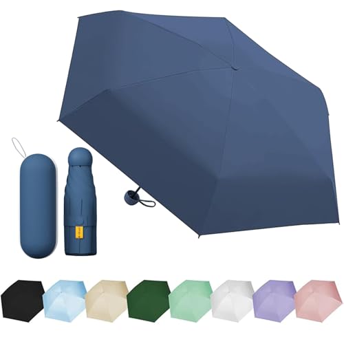 EEPLUYTY Mini UV Protection Umbrella - Six Bone Portable Design for Rain or Sunshine, Outdoor Sun Protection