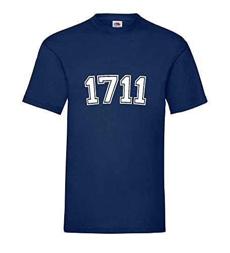 T-shirt pour homme bleu marine de qualité supérieure 1711 XXXL