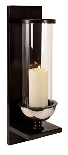 IMAX 56075 Silver Metal and Glass Wall Sconce