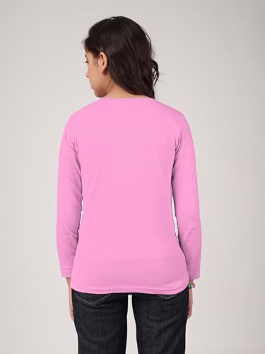 Image of KYDA KIDS Girl's 100% Cotton Antibacterial Full Sleeve Solid T-Shirt (Pack of 1)