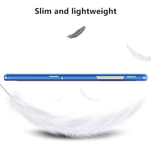MoKo for Galaxy Tab A9 Plus/A9+ Case 11 inch 2023, Slim Stand Hard PC Translucent Back Shell Smart Cover for Galaxy Tab A9 Plus Tablet SM-X210/X216/X218, Auto Wake/Sleep, Blue Wave by MoKo - Image 7