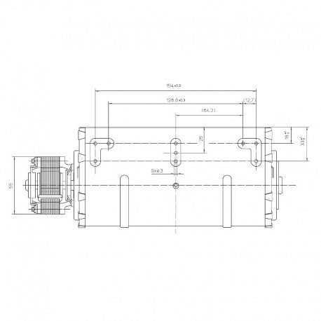 Ventola tangenziale EBM QLZ06/0018B38-2518H-139 Motore Sinistro