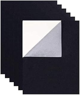 BENECREAT 12PCS 29x40cm Self-Adhesive Velvet Fabric (Black) A3 Sticky Back Adhesive Sheet, Durable and Water Resistant, Multi-Purpose, Ideal for Art and Craft Making