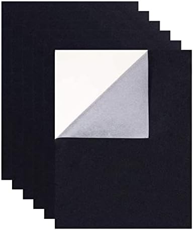 BENECREAT 12PCS 29x40cm Self-Adhesive Velvet Fabric (Black) A3 Sticky Back Adhesive Sheet, Durable and Water Resistant, Multi-Purpose, Ideal for Art and Craft Making