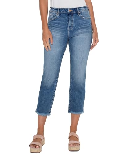 Liverpool Los Angeles Womens Liv High-Rise Non Skinny Skinny with Fray Hem Denim Jean 25