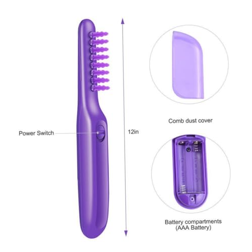 Brosse démêlante électrique cheveux secs et humides avec peigne massage violet
