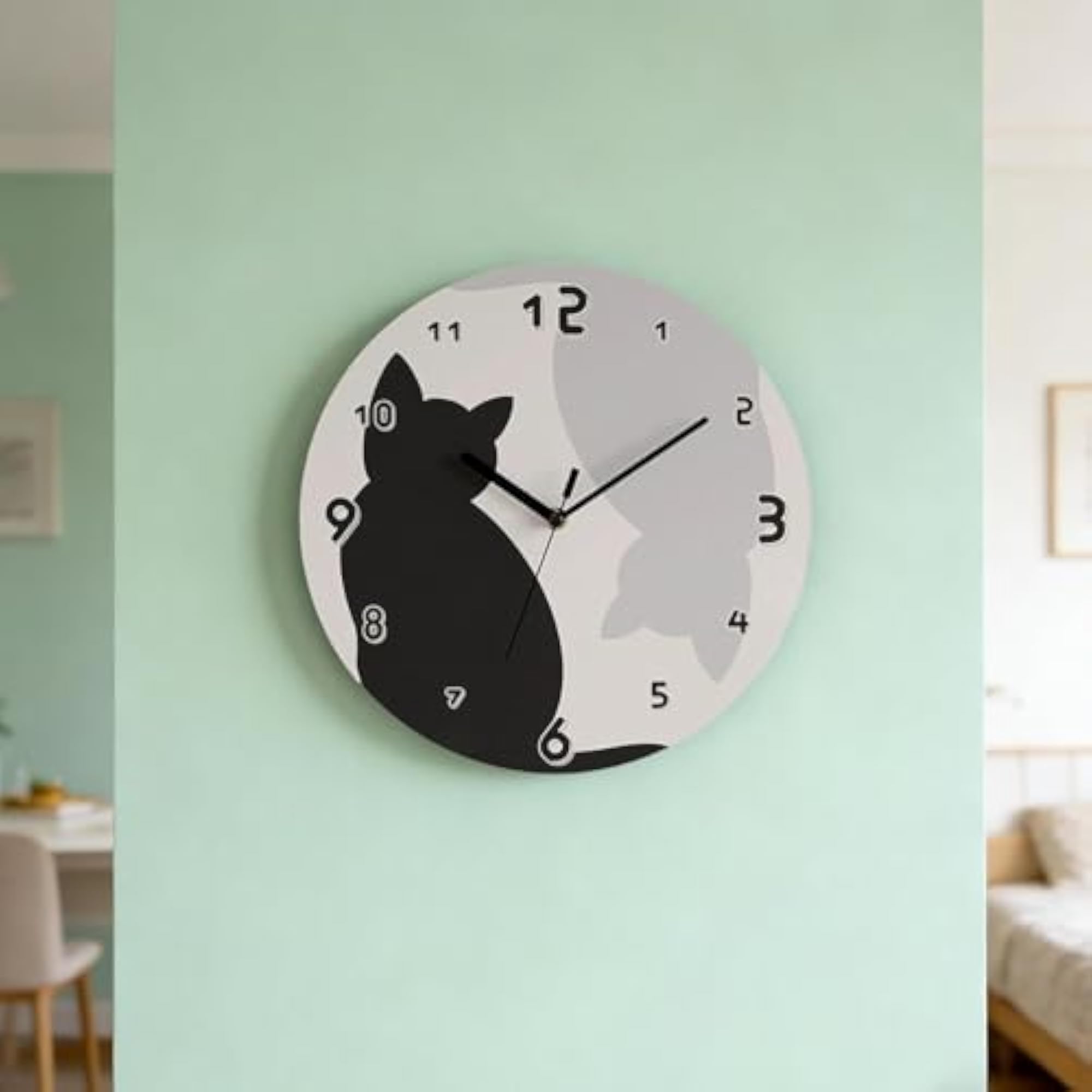 Cat Wall Hanging Clock, Stylish Home Decor