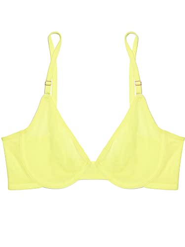 Smart & Sexy Women's Sheer Mesh Demi Underwire Bra, Electric Yellow, (38) 38Ddd #TOP5