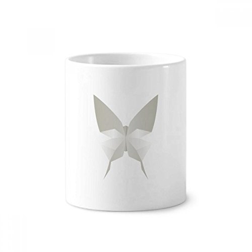 Gobelet céramique blanc papillon origami idée cadeau originale mug ou porte-stylo design