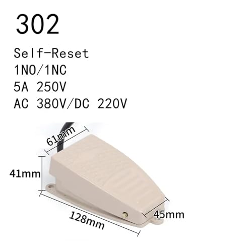Interrupteur à pédale momentané aluminium 15A 250V commande soudage par points