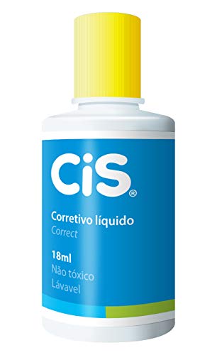 Corretivo Líquido 18ml à Base de Água com Pincel CIS, Branca,4.4180