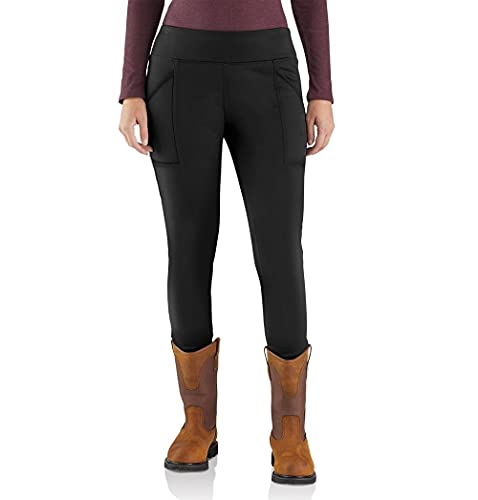 Carhartt womens Force Fitted Heavyweight Lined (Plus Size) Leggings, Black, 1X US