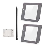 2PCS Front Glass for Gameboy GB System Protective Screen Lens Case Cover for Game boy GB Glass Panel Screen Lens Front Display Replacement with Tools(Grey)
