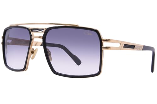 Cazal 6033/3 001 Sunglasses Men's Black Gold/Grey Gradient Square Shape 60mm