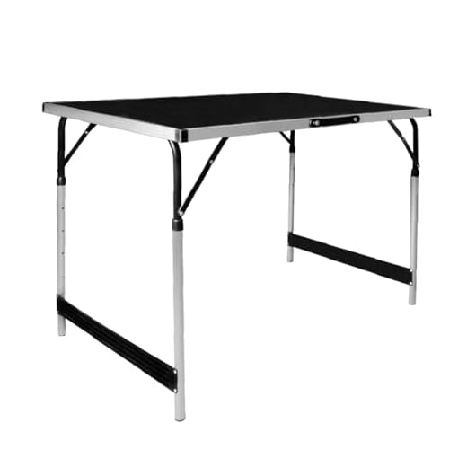 Mesa Plegable de Aluminio Milestone Camping - Negra