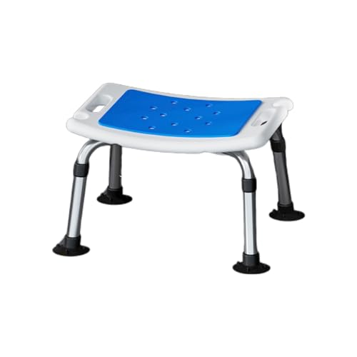 Silla Ducha Aluminio Ligera,Taburete Ducha baño con Altura Ajustable,Agujeros Drenaje Ayuda,para Uso Interior del baño(Style 2,Mat 2)