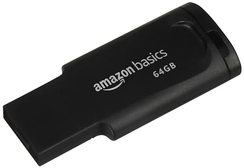 Image of Amazon Basics 64 GB Flash Drive | USB 2.0 E Series | Temperature, Shock and Vibration Resistant | Plastic Body Finish