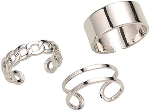 Juego de 3 anillos apilables de nudillos para mujeres, regalo de anillos de dedo vintage chapados en plata bohemiMuy bonito y de moda.