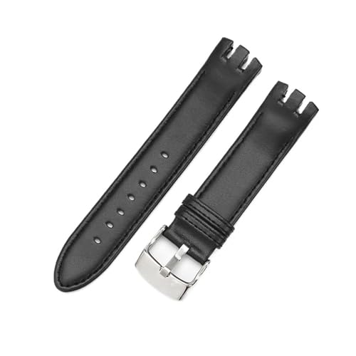 Bracelet de montre en cuir 20 mm compatible Swatch YTS401 interface arc