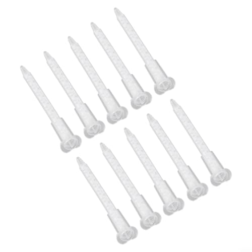 Cushteg Boquilla mezcladora estática MA5.4-17S para pegamento AB, 103 mm de longitud, 5.4 mm de diámetro interior, tubo de mezcla de plástico de 17 secciones, 10 piezas, para cartuchos de la serie MA
