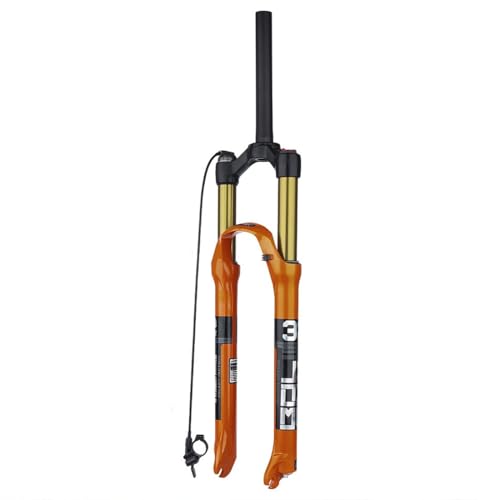 LHHL Horquilla Suspensión Bicicleta Montaña De 26/27.5/29 Pulgadas, 1-1/8 Aleación Ligera Magnesio Horquilla MTB Bike Gas Hombro (L0) Línea （RL） Controlar Carrera 100mm(A-1,26inch)