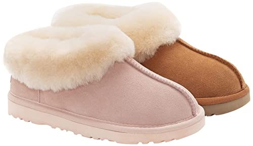 Ozwear Ugg Unisex Adults Collar Ugg Slipper, Chestnut, US M4/W5