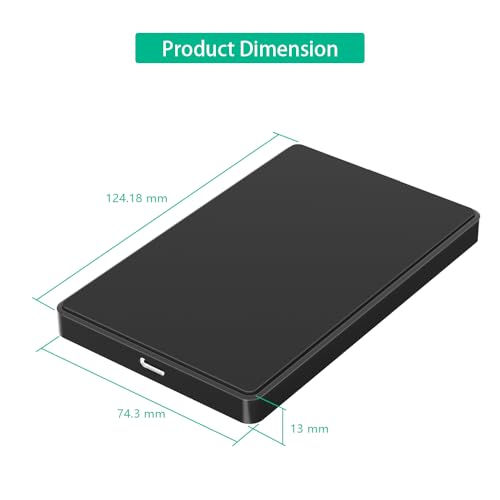 Carcasa externa Mustpoint SATA 2.5" Tipo C 3.1 negro miniatura 5