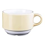 0,18 L de contenido. Seltmann 001.683336 Meran 23600 - Juego de tazas de café (porcelana, 6 unidades, 0,18 L, 7,8 cm de diámetro, 5,6 cm de altura), color beige