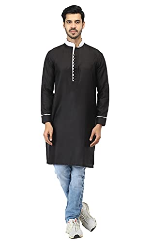 Image of Leriya Fashion Men's Slub Cotton pathan Suit Kurta