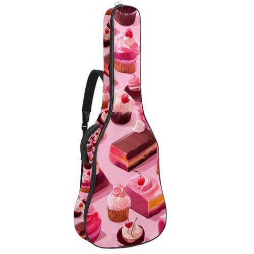 Housse guitare acoustique 41 pouces étanche avec housse rembourrée rose