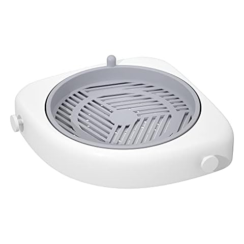 IUKUS Corner Shower Caddy No Drilling Wall Mounted Bathroom Shelf with Adhesive Rotatable Storage Basket Organizer for Bathroom & Kitchen (White) Cover