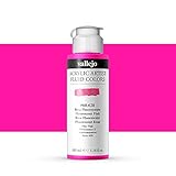 Vallejo : Fluid Artist Acrylic Paint : 100ml : Fluorescent Pink