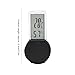 HEEPDD Reptile Thermometer Hygrometer, Digital Terrarium Thermometer Hygrometer with Suction Cup for Reptile Rearing Box Terrarium Tank(Black)